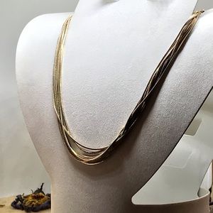 Vintage golden multi strand necklace The Limited